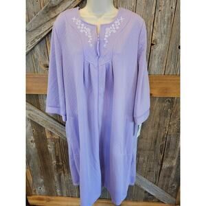 NWT Lissome lounge wear purple full zip mumu long sleeve one piece lilac L ^